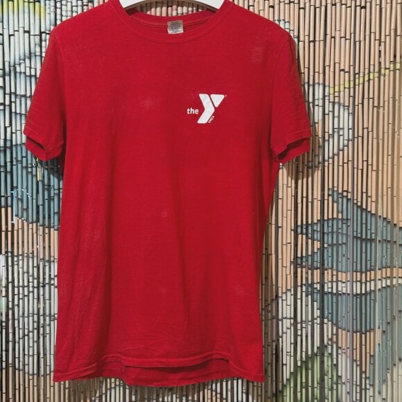 GILDAN SoftStyle 100% Cotton YMCA STAFF T-Shirt, Red, Medium - Picture 1 of 13